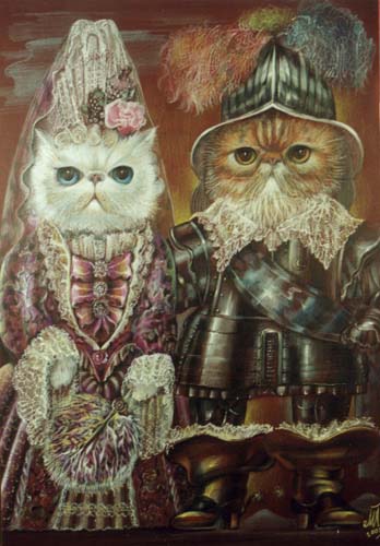 Персидские котята в костюмах эпохи Людовика XIV